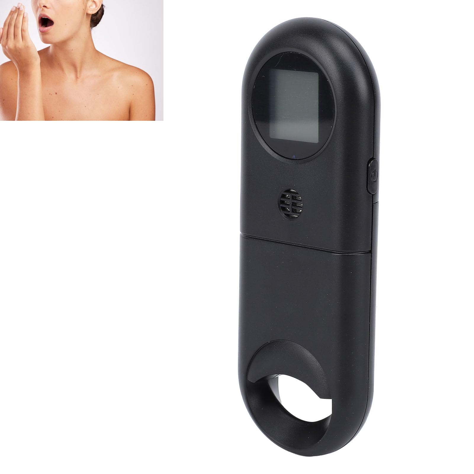 Detector de mal aliento - Analizador digital de olores bucales con pantalla LCD y retroiluminación de dibujos animados - Detección instantánea de halitosis para uso personal - Monitor preciso de