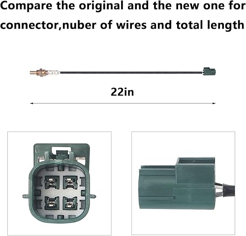 Miniatura 4 de DOSKJOK 15525 - Sensor de oxígeno O2 relación de combustible de aire 234-4301 aguas abajo compatible con Altima Sentra Maxima Murano Quest M45 Q45 1