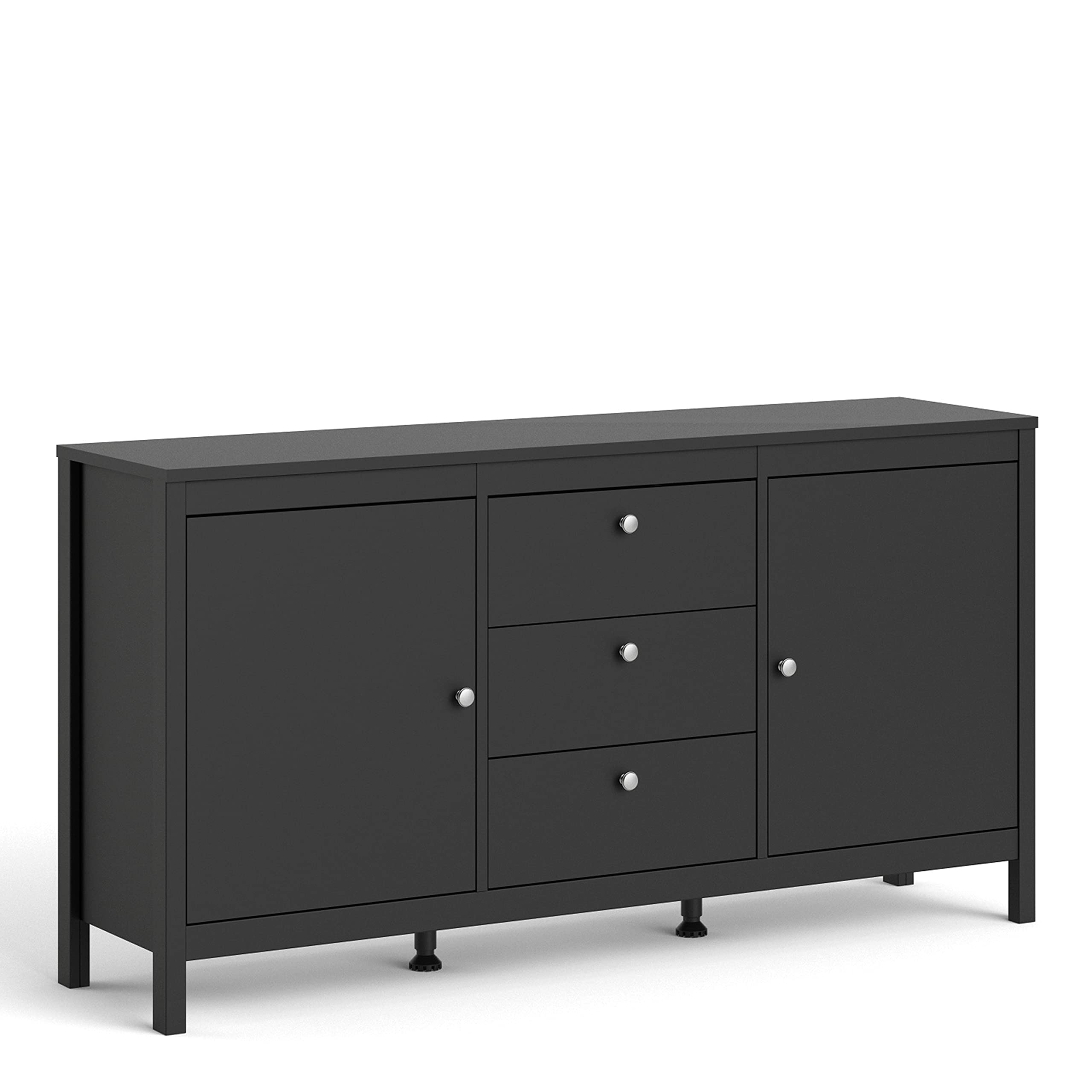 Furniture To Go | Madrid Sideboard 2 doors + 3 drawers in Matt Black