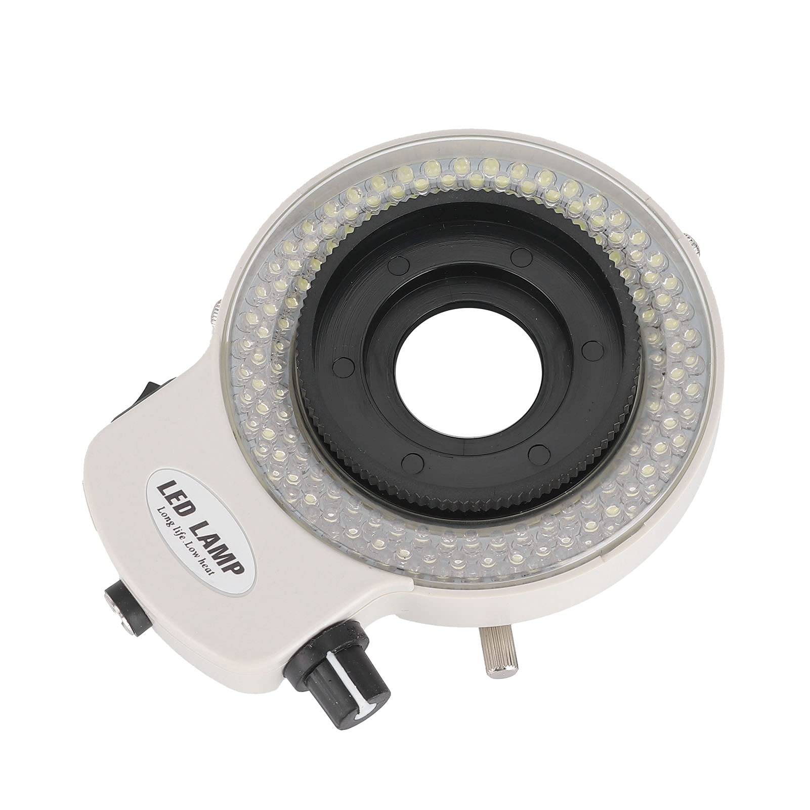 LED-Lichtmikroskop, LED-Lichtmikroskop-Lichtquelle, ABS, Schattenlose Beleuchtung für Stereo-Teleskope, Industrie-Mikroskop-Kamera (EU-Stecker)