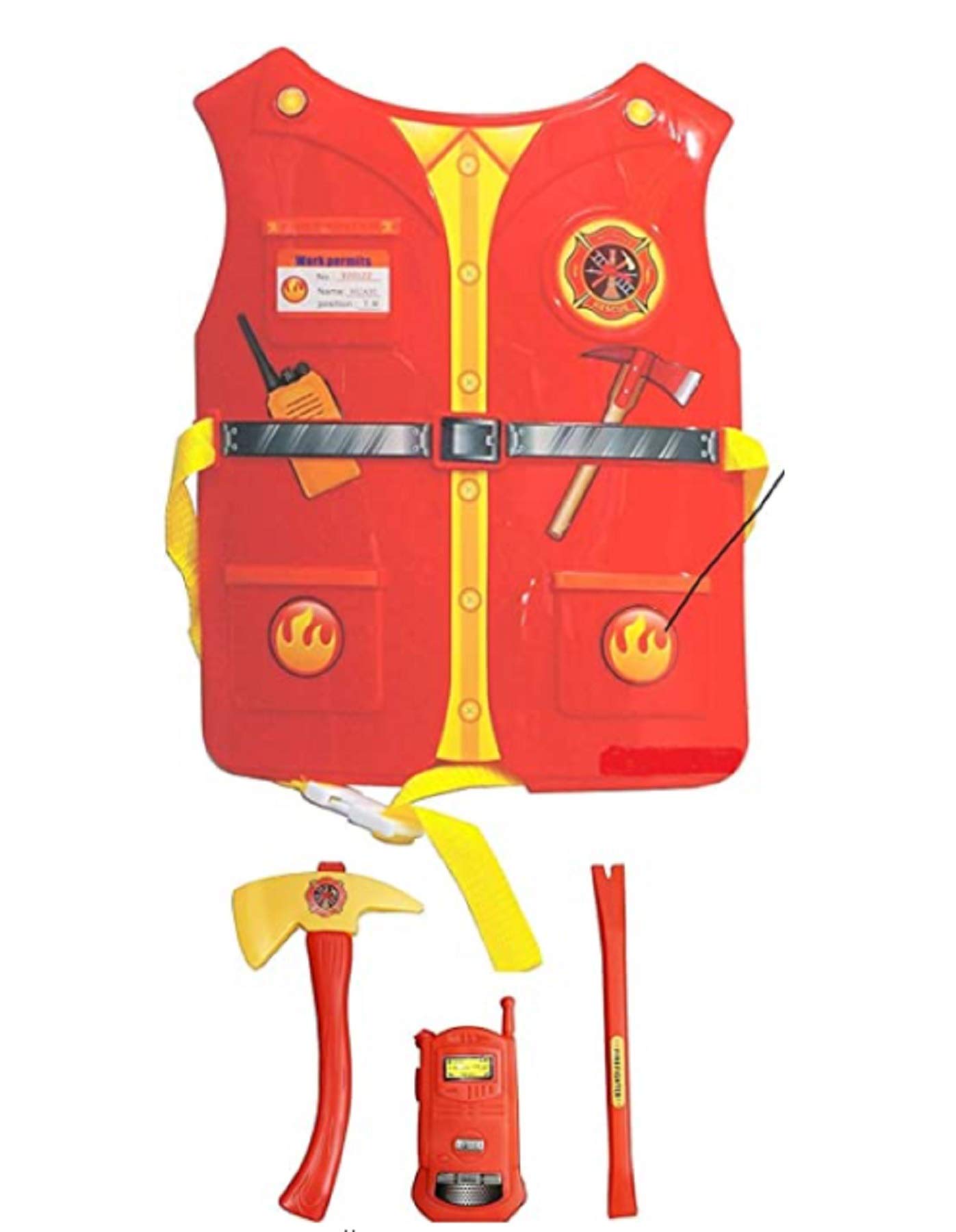 Kkalakriti Fireman or Community Helper Fancy Dress Costume with Accessories for 3-4years (B08K2YKPDH) Amazon Price History, Amazon Price Tracker