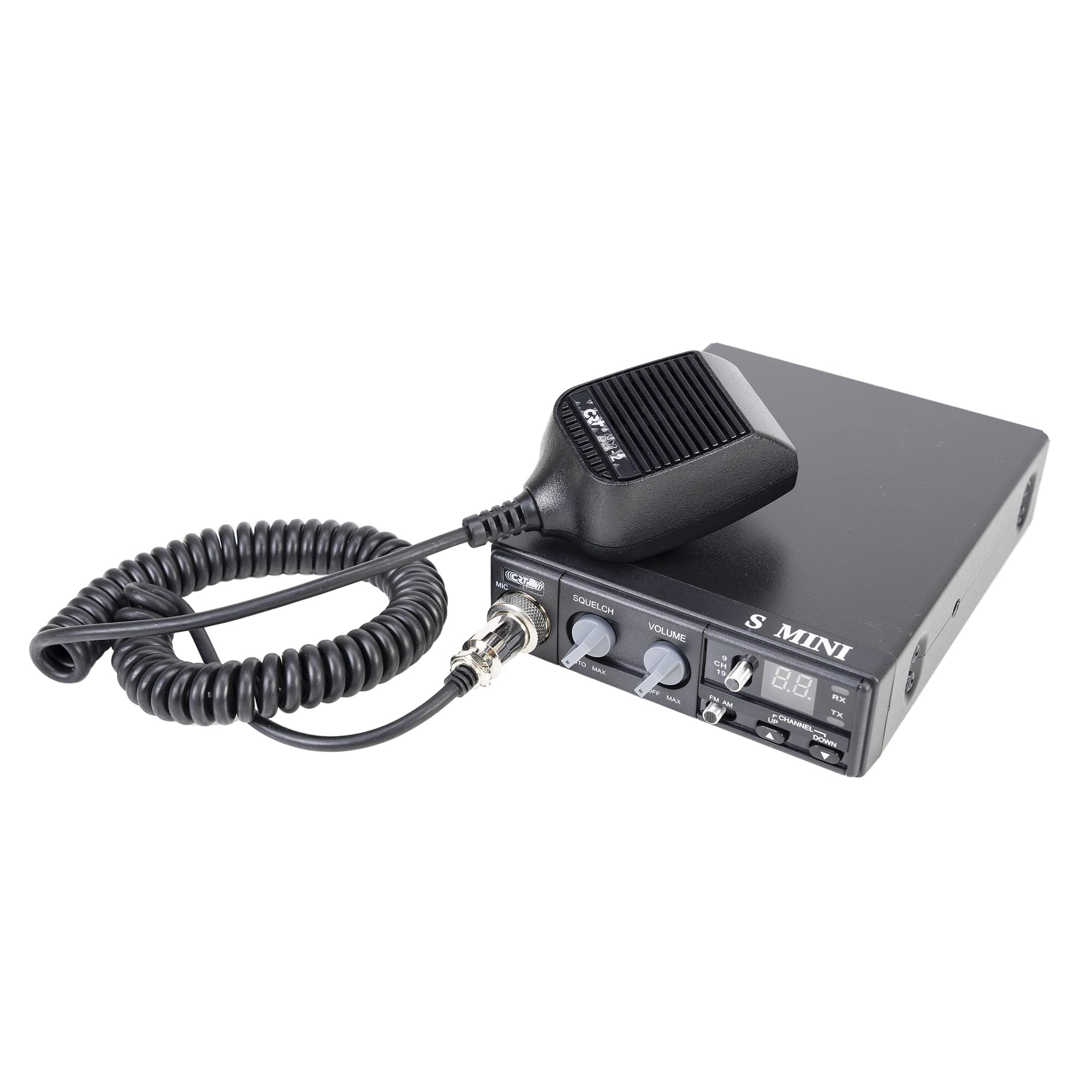 Radio CB CRT S Mini Double Tension, 12/24V, 4W, avec ASQ, AM-FM