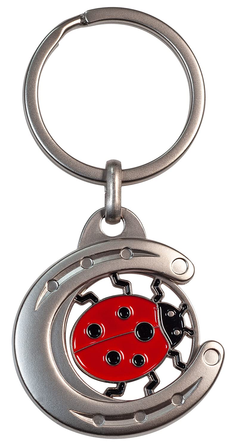 Happyross Unisex Metallic Keyring With Shopping Trolley Token Good Luck, 75X40mm