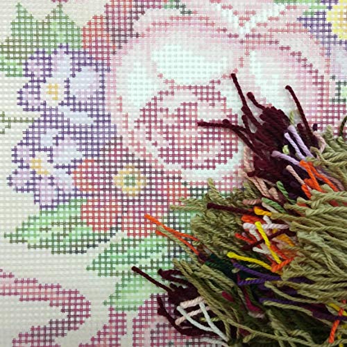 Brvsk Classic Bouquet. Embroidery Kit. Throw Pillow 16×16 Inches. Printed Tapestry Canvas, European Quality #TOP1