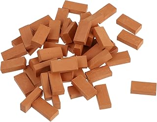 VILLCASE 100 Pçs Mini Tijolos Mini Decoração Para Crianças Conjunto De Mesa Para Crianças Mini Tijolo De Cimento Mini Decoração De Tijolo Vermelho Tijolos De Parede Modelo De Tijolos De