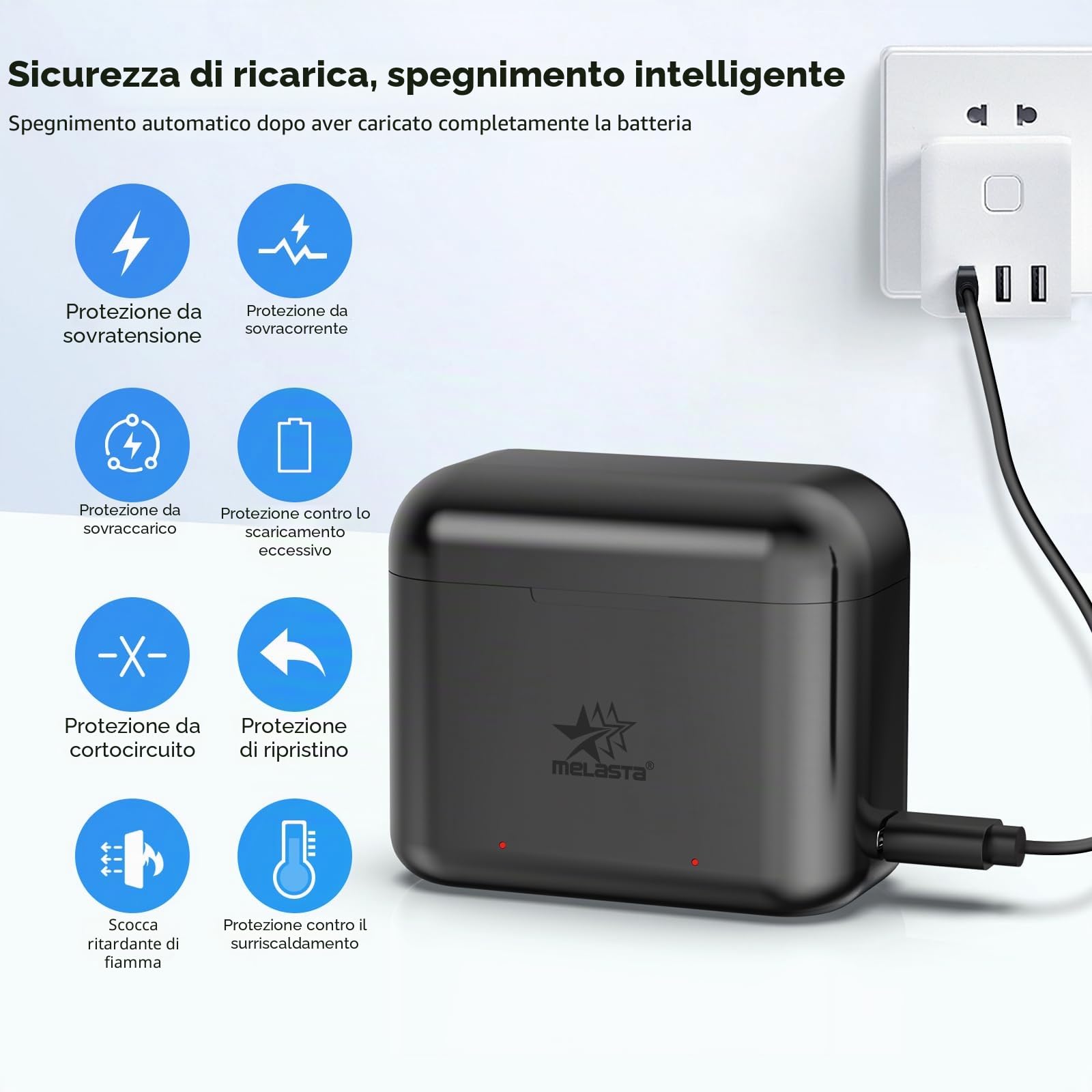 Kit Melasta Per Insta360 X5 – 2 Batterie 2800mAh + Caricabatterie Doppio Con Slot Per SD - 2