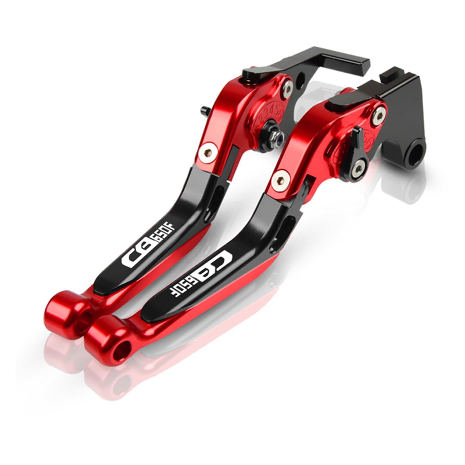 Maniglia a leva Leve Freno Frizione Regolabili Moto Per Honda CB650F CB 650 F CB 650F 2014 2015 2016 2017 2018(Red)