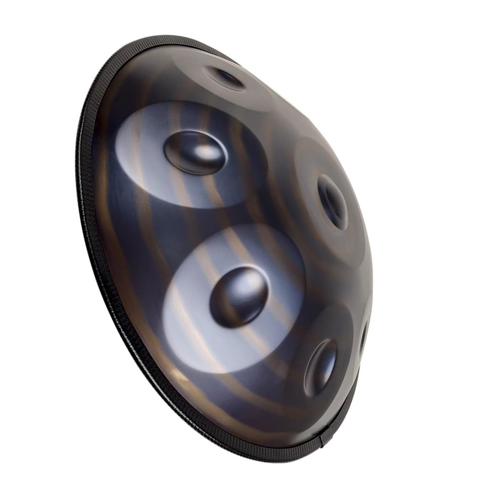 Handpan stalowy instrument dla dorosłych 9/10/12 nut, profesjonalny zestaw perkusyjny 56 cm D-moll z torbą do przenoszenia i stojakiem na bęben ręczny (440 Hz, 12 nut)