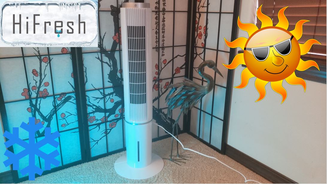 Unboxed HIFRESH Evaporative Air Cooler and accessories