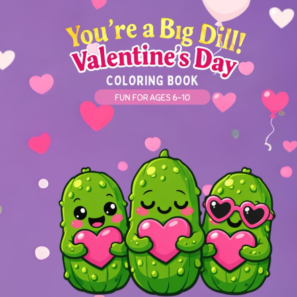 You're a Big Dill!: Valentine's Day Coloring Book
