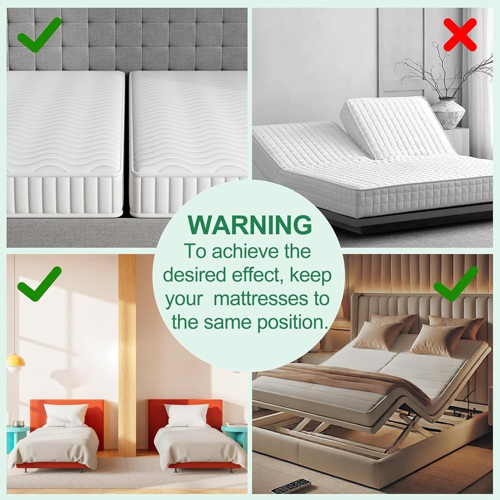 10" Pont de Lit Extra Large Twin Bed Connector pour Les Séjours, Chambre Familiale