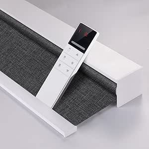 ZSHINE Motorized Blackout Window Blinds with Remote Control, Wireless, Rechargeable