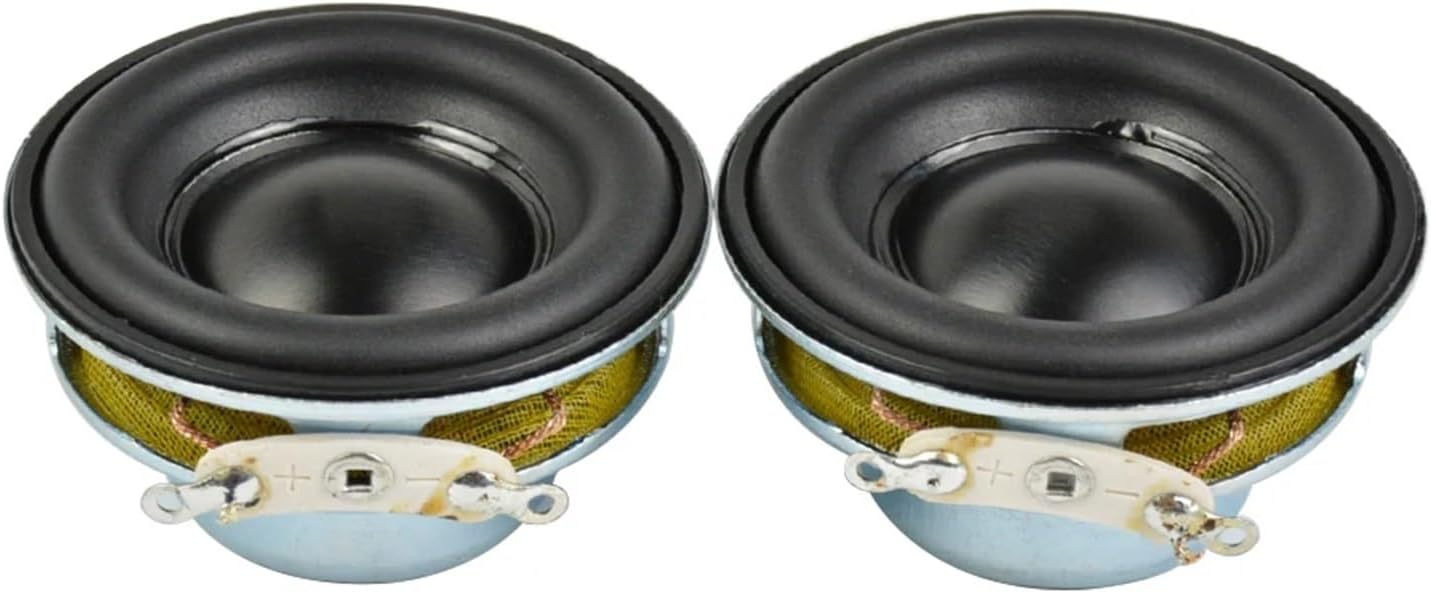 2Pcs 40MM Mini Audio Portable Speakers 16 Core 4 Ohm 5W Full Range Speaker Rubber Side NdFeB Magnetic Speaker(PAM8403 Amplifier)