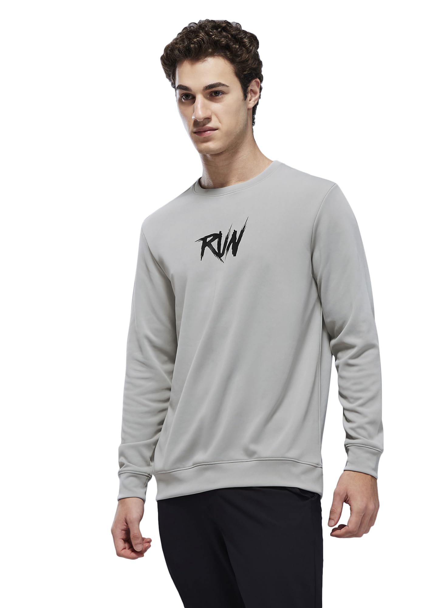 technosport Men's Printed Slim Fit Round Neck Sweatshirt ELASTOPLUS 4-Way Stretch Full Sleeve Polyester for Gym Running Winter Wear-picture-47