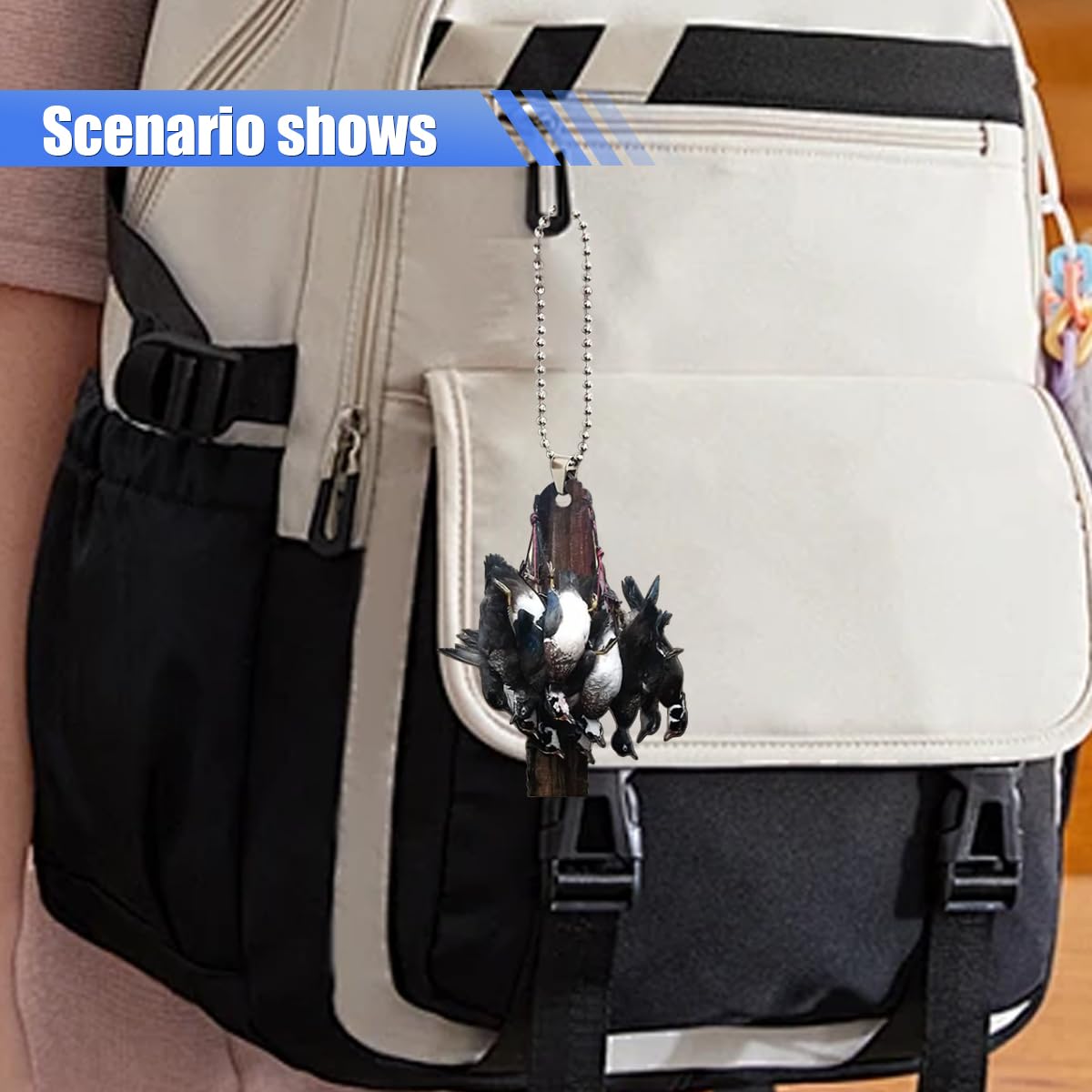 Car Rear View Mirror Pendant Acrylic Christmas Tree Hanging Ornament Animal 2D Flat Car Rear View Mirror Charm — view 5