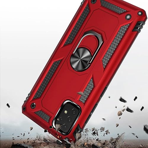 Miniatura 6 de TJS Funda compatible con Samsung Galaxy A23 5G 4G, con protector de pantalla de vidrio templado, soporte magnético de anillo de metal, protector