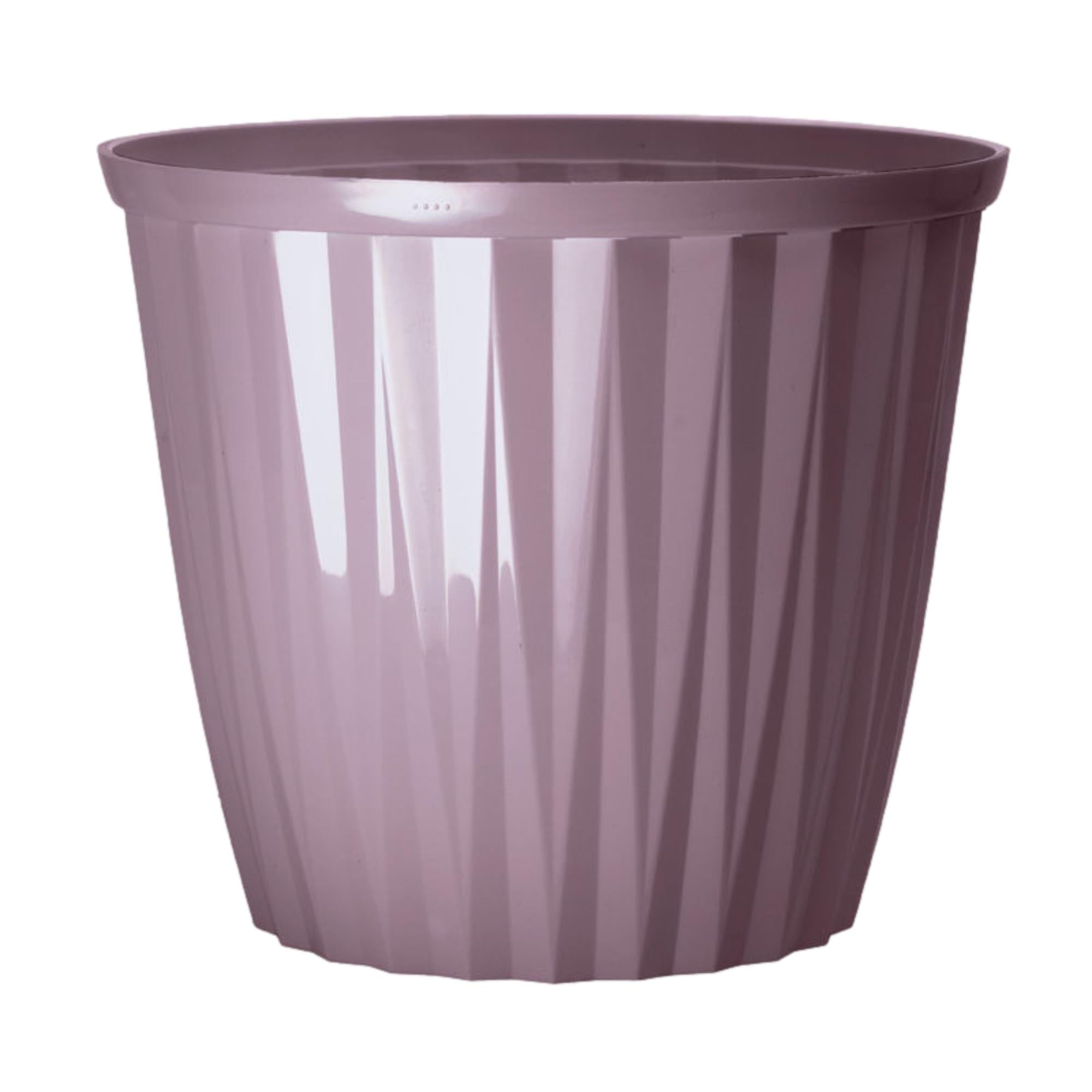 Fyne-Finds Purple Haze Round Plastic Purple Plant Pot 30Cm,12Inch Glossy Effect 11L Garden Indoor Outdoor Planter Cover Drainage Holes, Weather, Frost Proof (1)