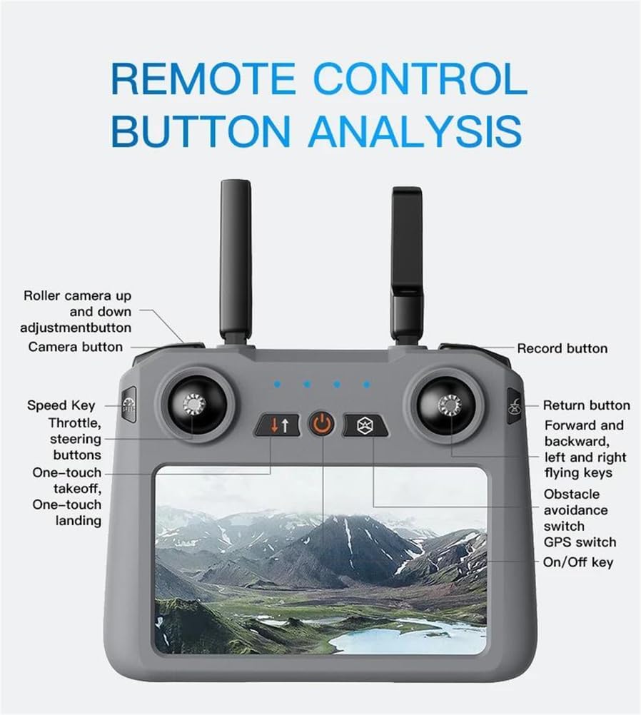 Dual Battery,017 Drone 4K HD Camera 3-Axis Gimbal Touch Screen 249g Ultralight Design Brushless EIS Electronic RC Quadcopter