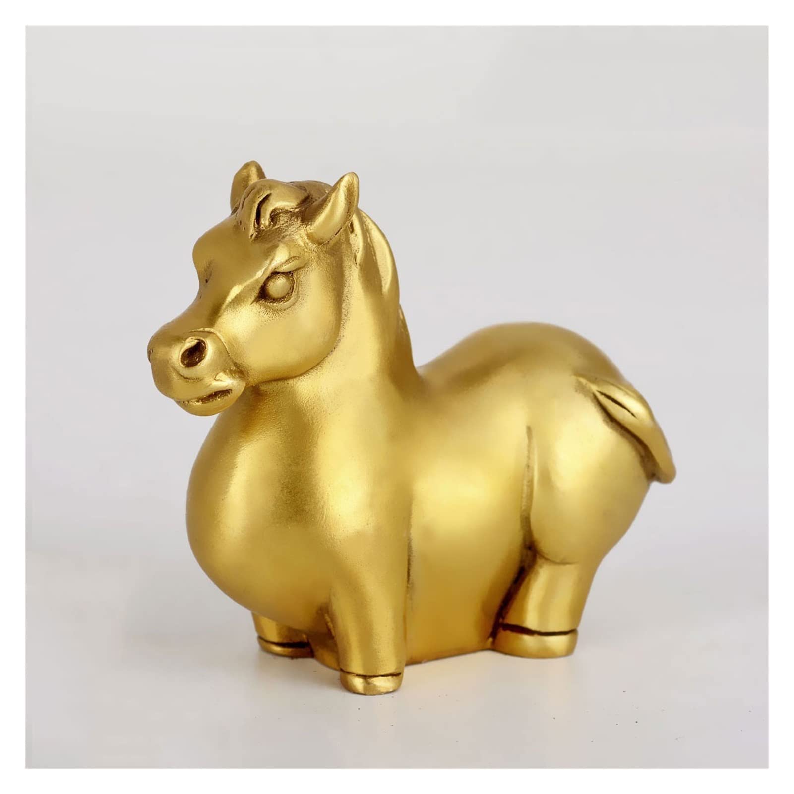 BHGFYXBS Home Décor Products Brass Zodiac Decoration Horse Small Sculpture Figurines Desktop Decoration Crafts Accent Decoration,size_name-6x2.3x5.4 cm