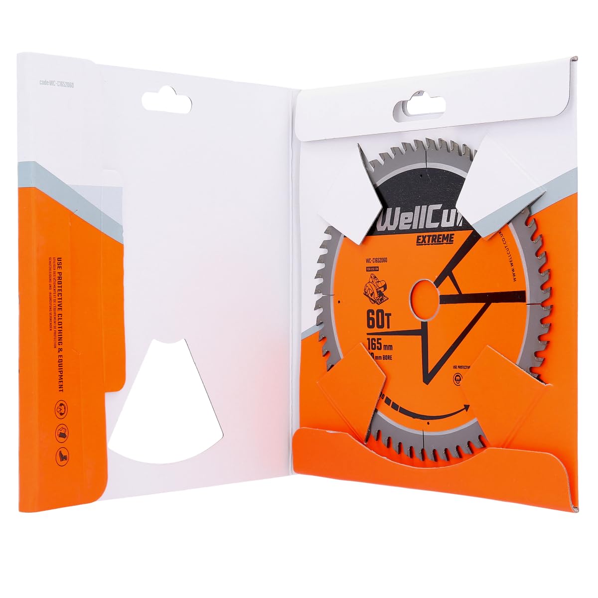 TCT Lot de 2 lames de scie 165 mm x 60 dents x 20 mm alésage pour DSS610, DSS611, DCS391, HD18CS, M18CS55, WELLCUT