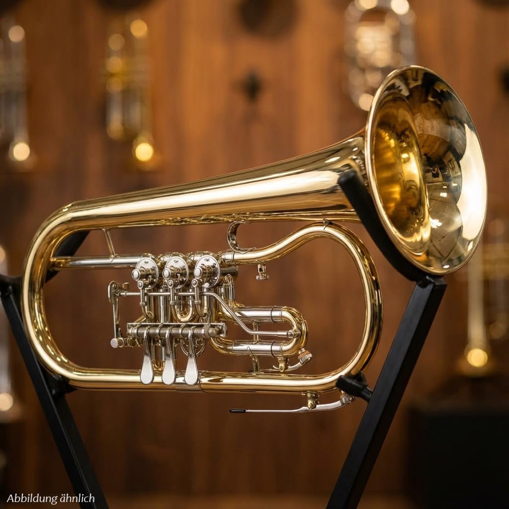 TFH-371 Flügelhorn in B (3 Drehventile mit Trigger) Bugle Goldmessing lackiert