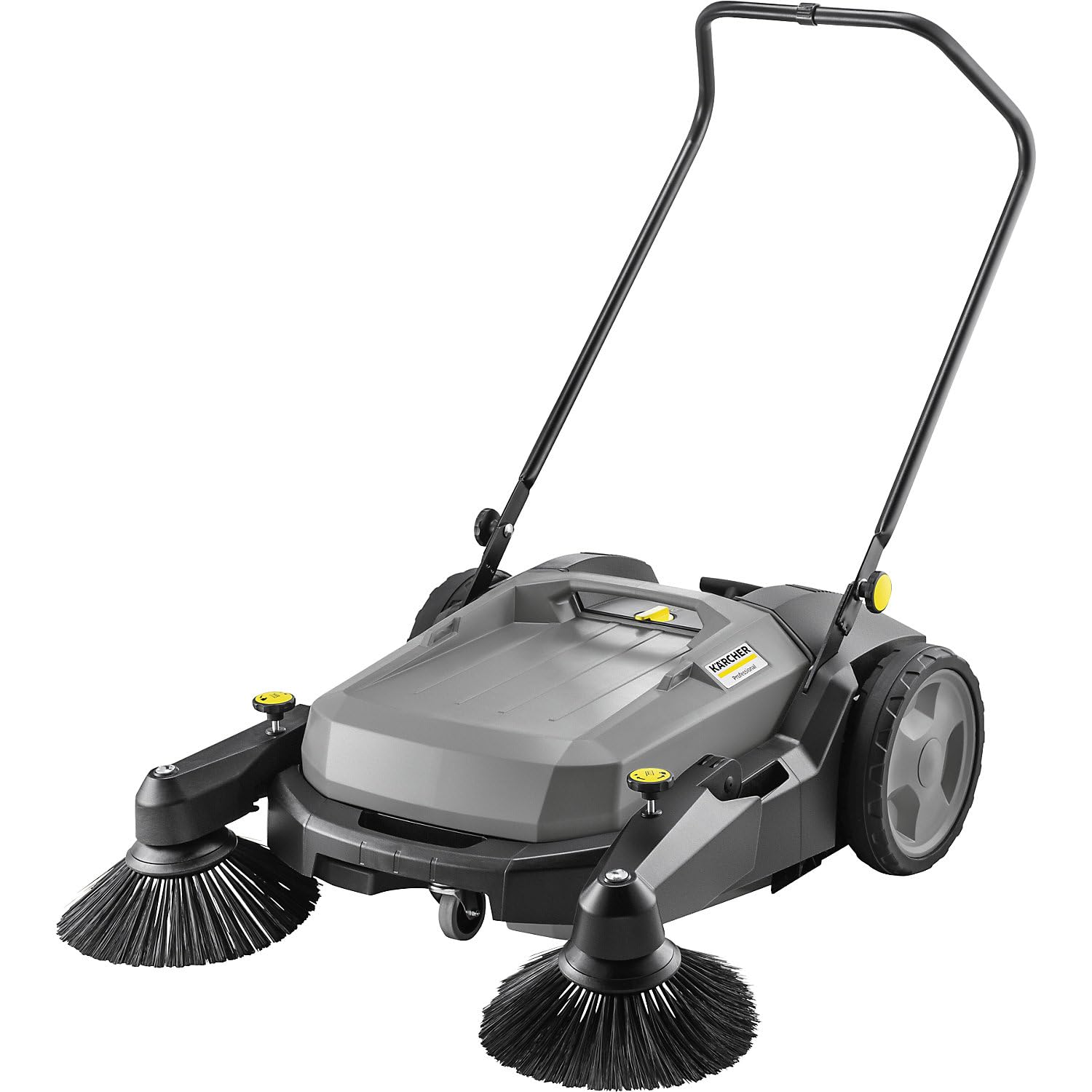 Kärcher Pro Walk Behind Outdoor Push Sweeper, KM 70/20 C 2SB, Two Bristle Brushes, Sweeps up to 20,000 ft² - 11 Gallon Capacity - for Commercial Use