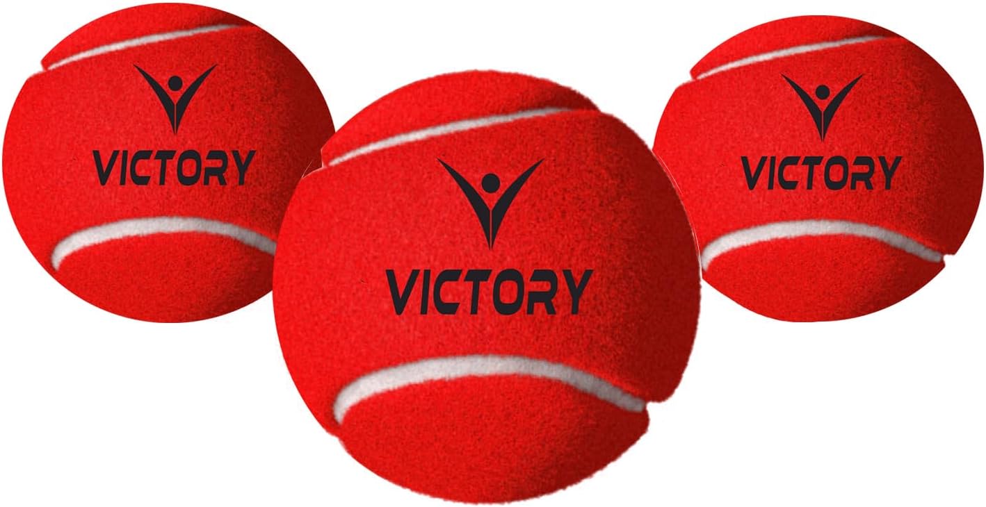 Victory Cricket Tennis Balls High Bounce Street Match Cricket Tournament Tennis Ball (Heavy Ball, 3)