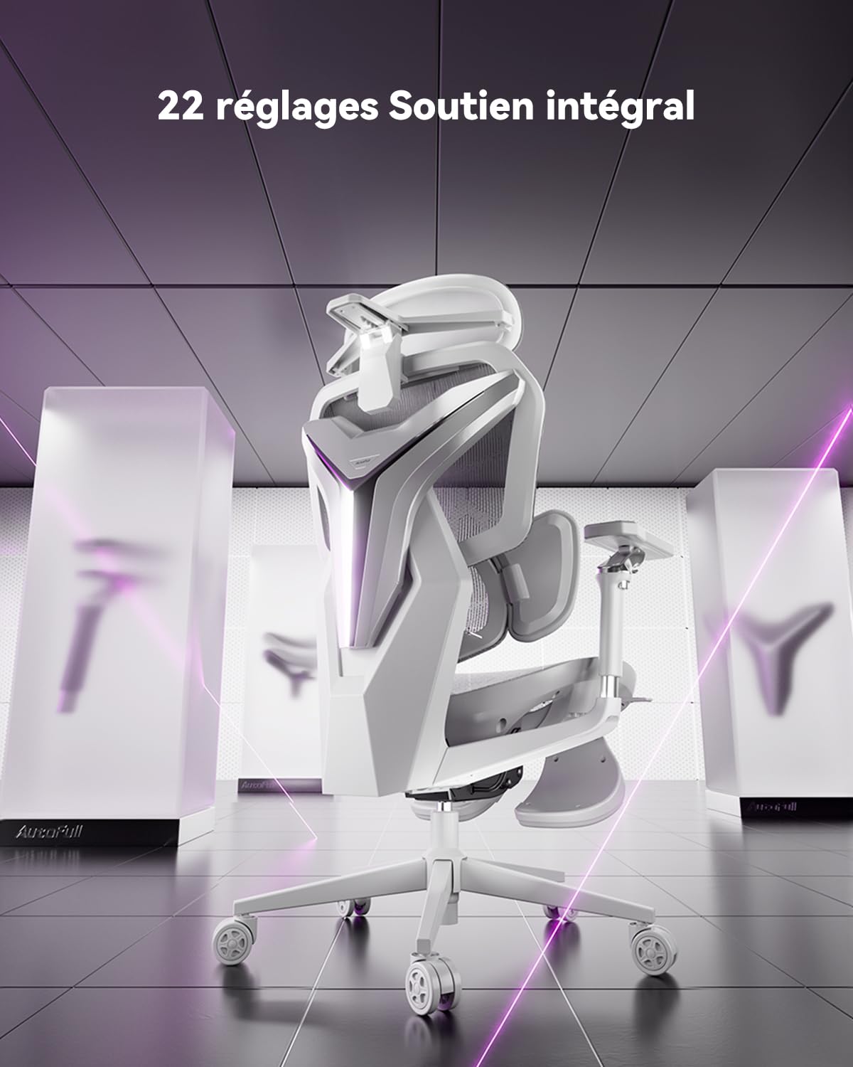 AutoFull G7 Silla de oficina ergonómica con soporte lumbar dinámico
