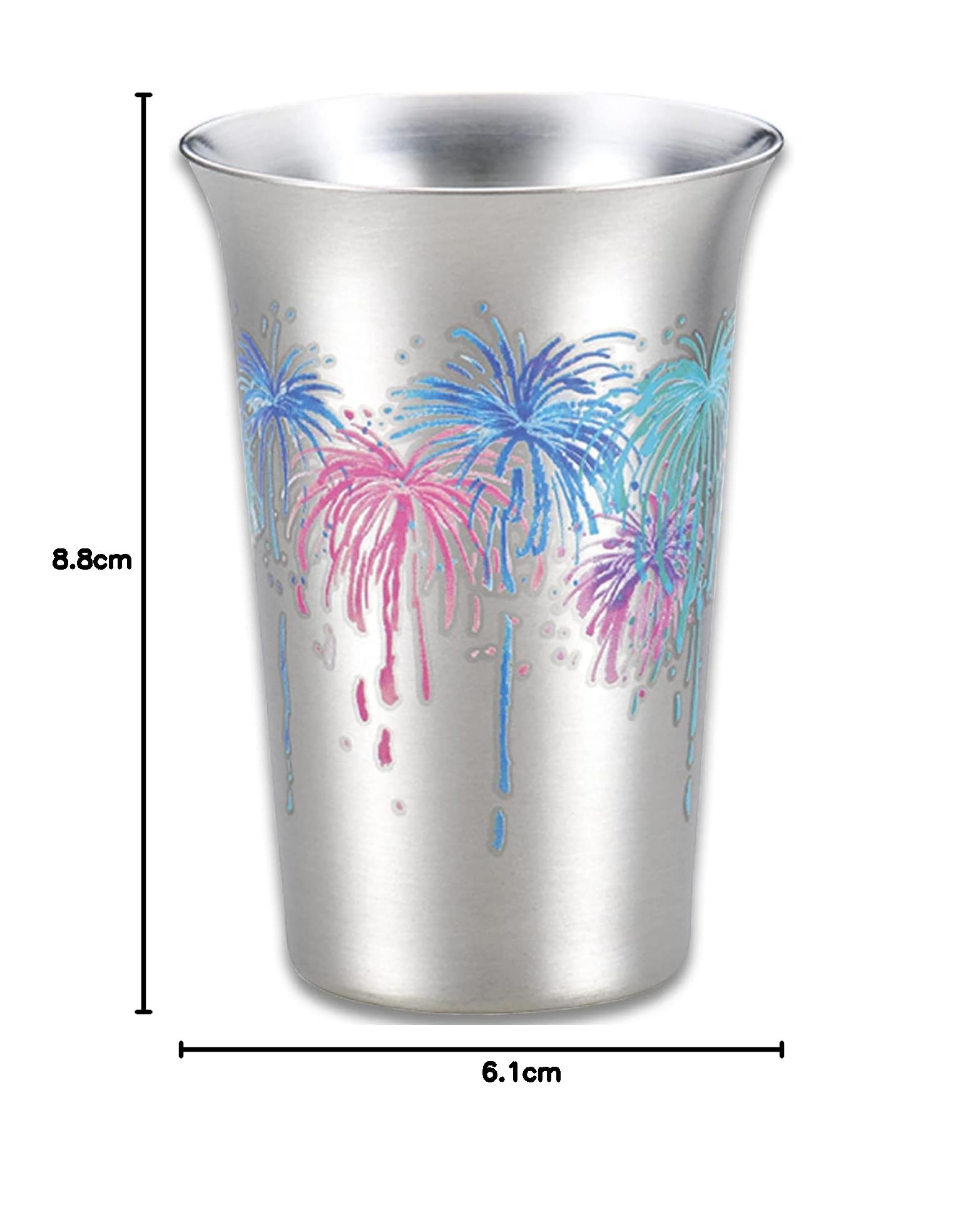 Amazon.co.jp: スリースノー 日本酒グラス 150ml 花火 冷たいお酒を