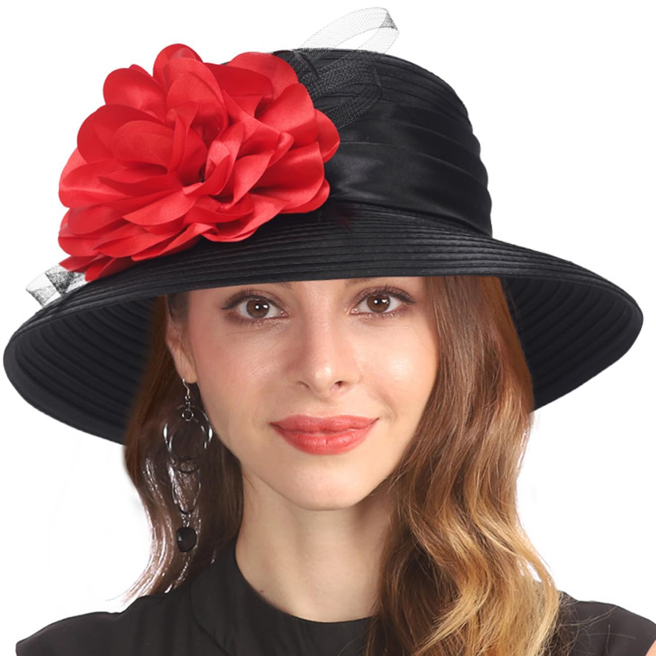 Derby Hat for Women Church Tea Party Kentucky Wedding Cloche Bowler Bucket Hats