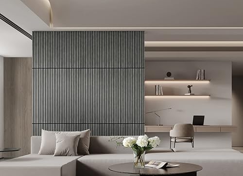 Miniatura 2 de Woody Walls Paneles de pared de madera acústica para decoración de pared interior juego de 2 paneles de madera sin costuras para paredes pared de