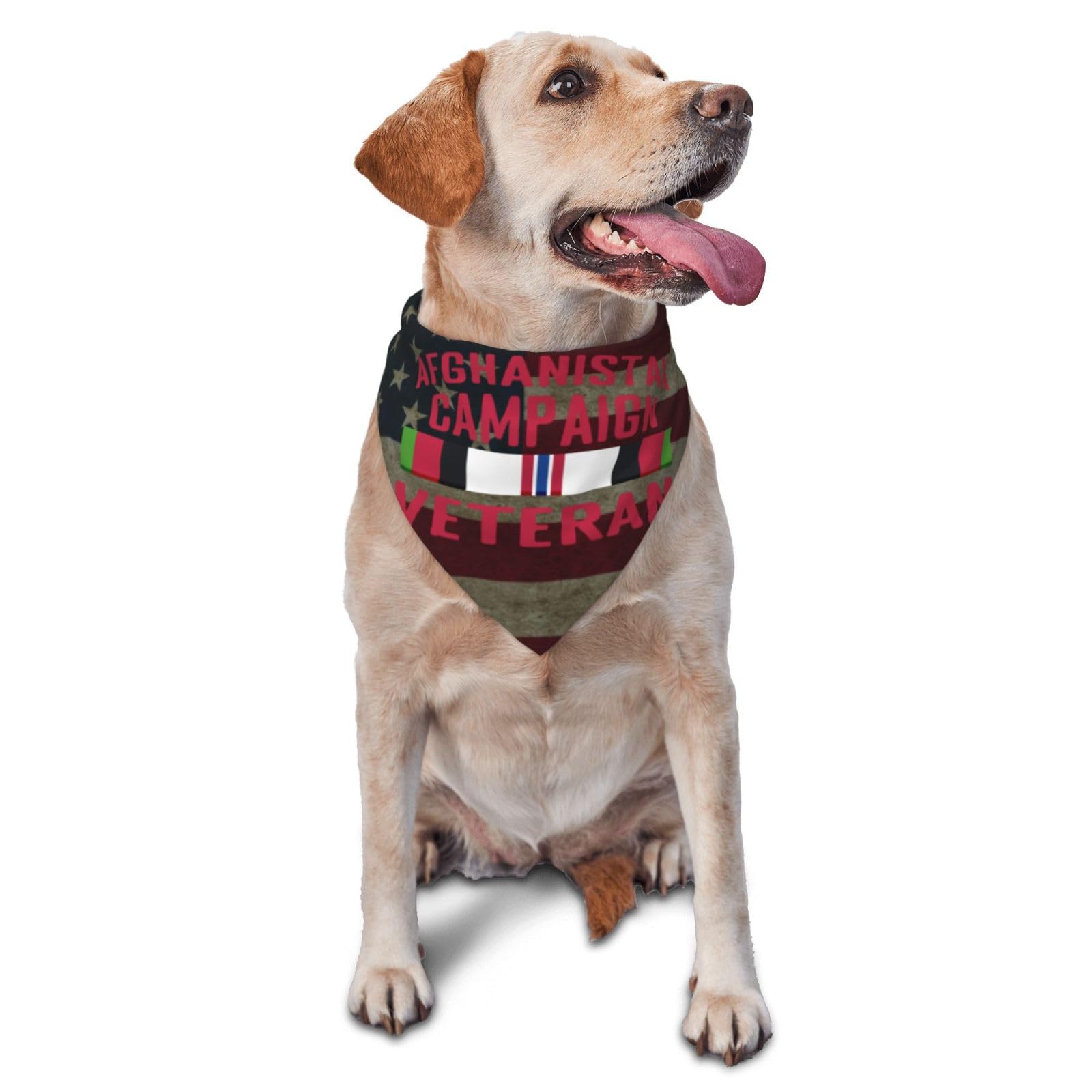 Afghanistan Combat Veteran Dog Scarf Pet Bandana Cat Pet Bibs