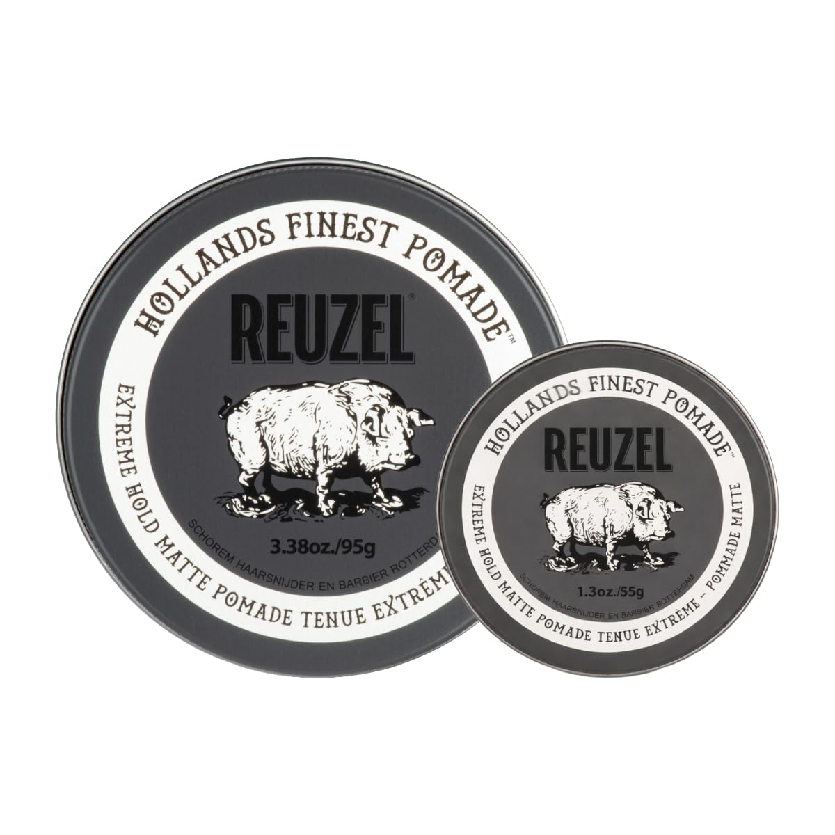 Reuzel 2026 Road Trip, Pommade mate à tenue extrême, Tenue forte, Pommade basse brillance pour homme, 95g + Format voyage gratuit 35g