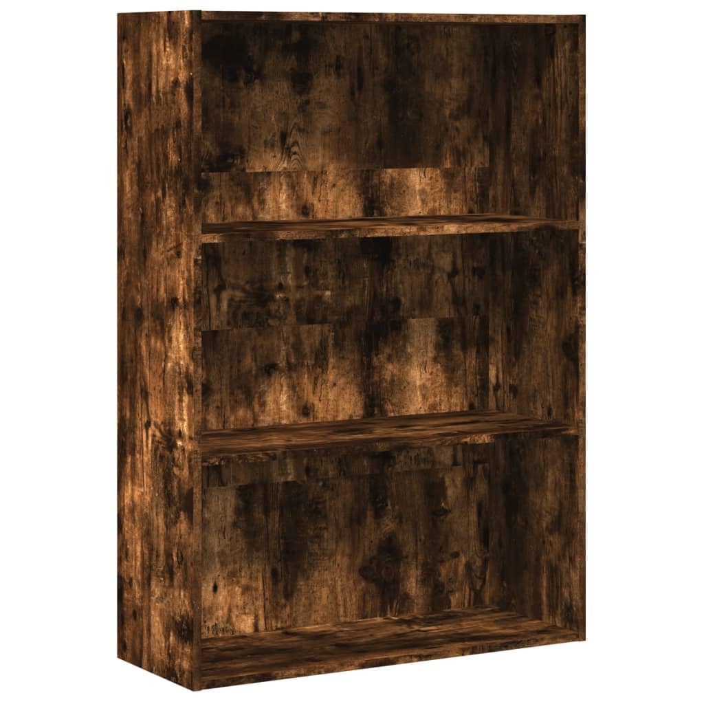 vidaXL Bookcase Smoked Oak 80x30x114 cm Engineered Wood — image 1