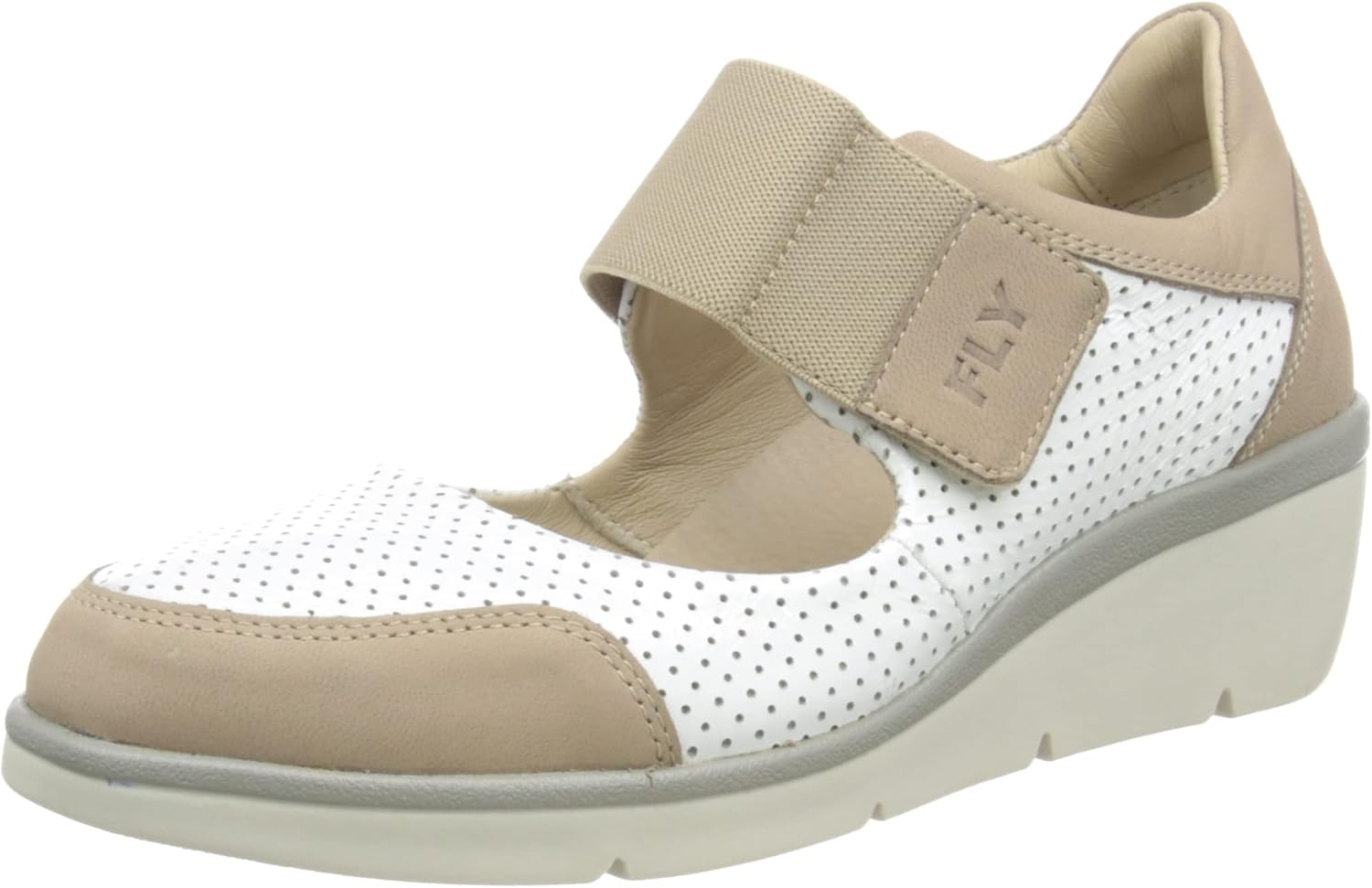 FLY London Women's NAJE583FLY Slip-On Shoe Off-White