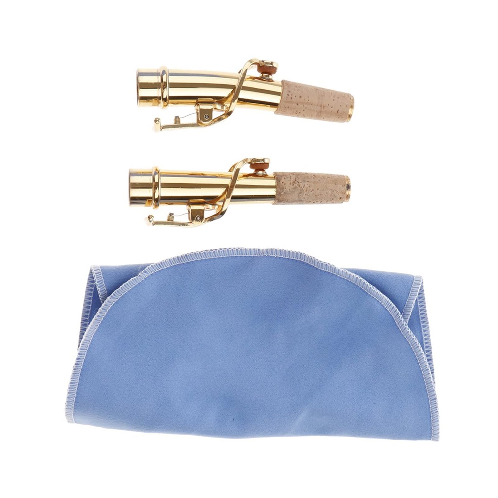 Cuello De Saxofón Lacado En Oro Limpieza De Paño De Pulido Corcho Adecuado para BB Saxophone Saxofón Accesorios Piezas saxofón