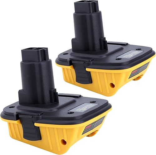 Miniatura 1 de Paquete de 2 adaptadores de batería DCA1820 compatibles con herramientas Dewalt de 18 V, compatible con adaptador Dewalt de 18 V a 20 V, convierte