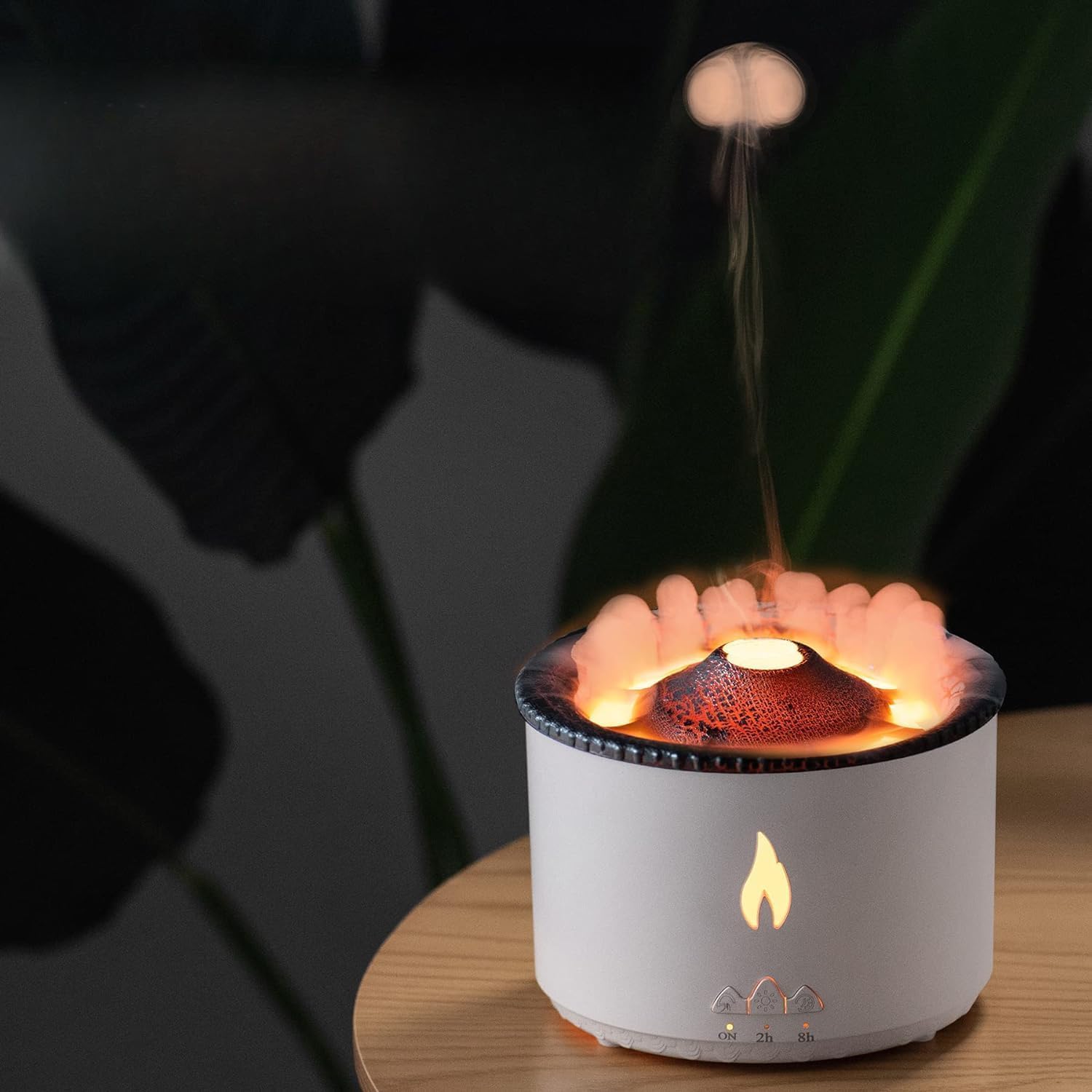 desidiya diffuser for room moisture, aroma diffuser for home, cool mist small quiet air humidifier, ultrasonic essential oil diffuser electric for car, office, babies, home, plant (volcano)