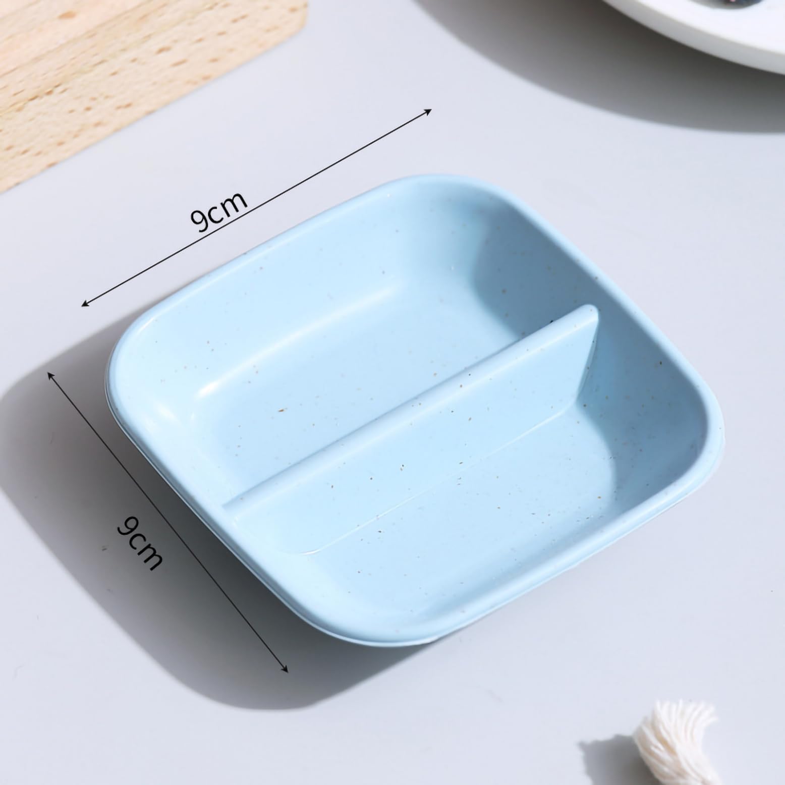 Oicia Wheat Straw Appetizer Serving Tray for Restaurant Kitchen Condiments Dipping Bowls Small Serving Bowls for Side Dishes Mini Appetizer Plates Pinch Bowls Sauce Dish (9cm, Blue, Set of 12) 1
