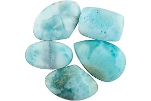 5pcs Natural Larimar Loose Gemstone Bulk Tiny Cabochons Jewelry Making Supply Material