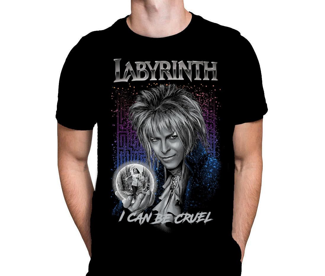 Wild Star Hearts Unisex Black I Can Be So Cruel - Labyrinth - Movie Fan Merch 100% Cotton T-Shirt