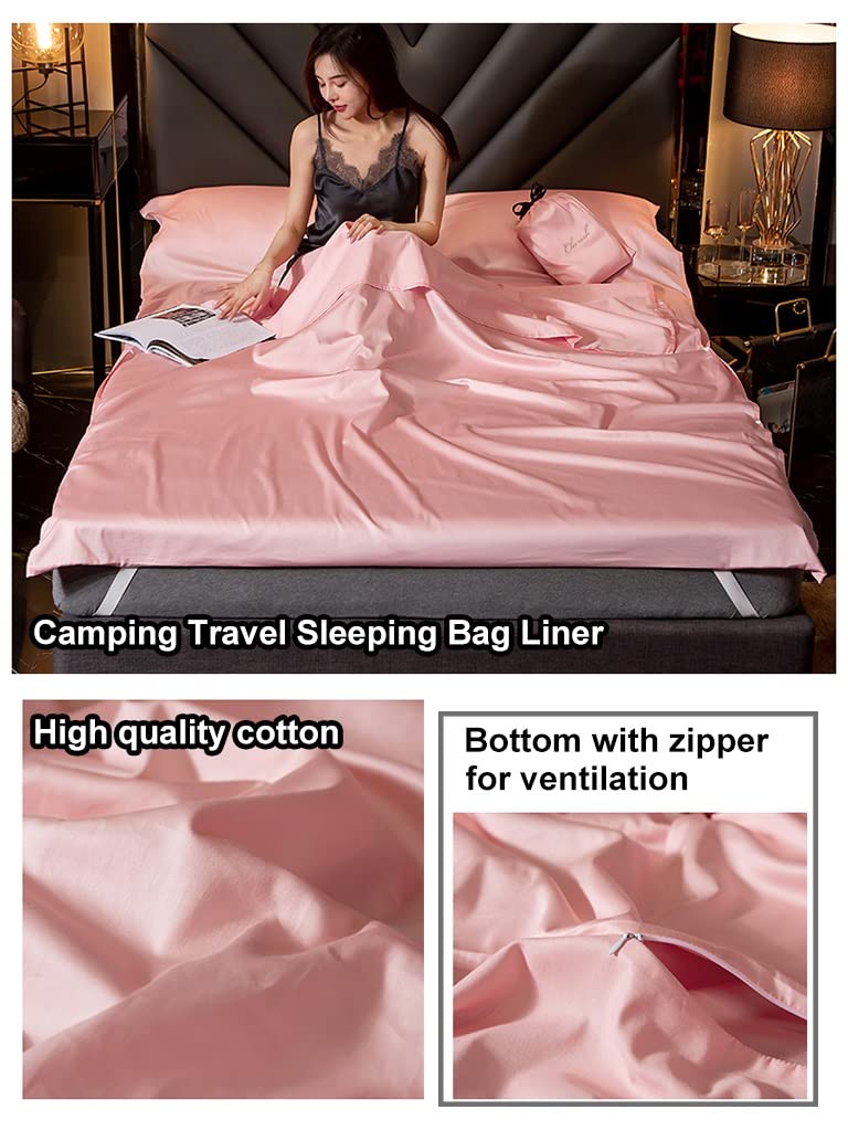 Sleeping Bag Liners Zewnętrzna Przenośna Wkładka Do Śpiwora, Lekka Oddychająca Prześcieradło Do Śpiwora, Camping Travel Hotel Pyłoszczelne Prześcieradła, Odpowiednia Do Pojedynczego Podwójnego Łóżka