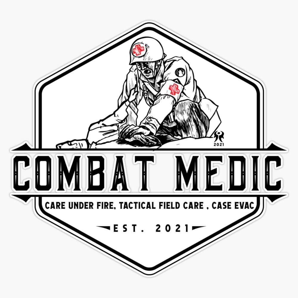 LAD Studio Combat Medic Window Bumper Sticker Decal 5""