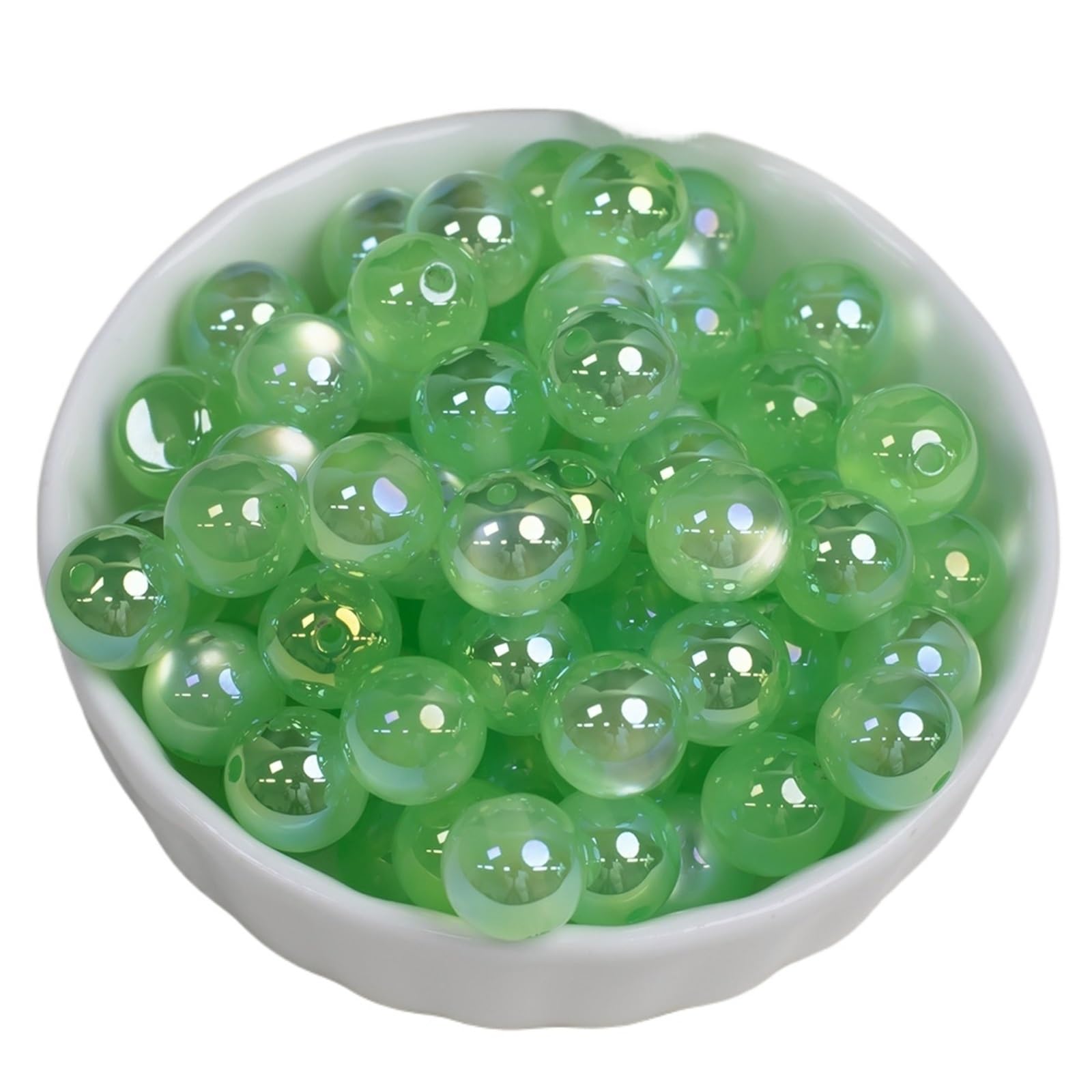 QuxetlRyz Craft Beading Kit 20pcs Handmade Loose Beads Round Colorful Spacer DIY Necklace Earrings Bracelet Jewelry Making Charms 10mm(Color24)