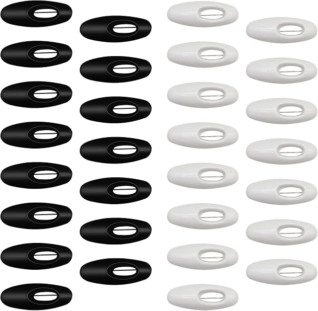 30PCS Black and White Hijab Sari Pins Safety Pins Plastic Scarf Pins Clips for Safely Locking Baby Clothes Scarf Sewing Shawl Decoration (30PCS)