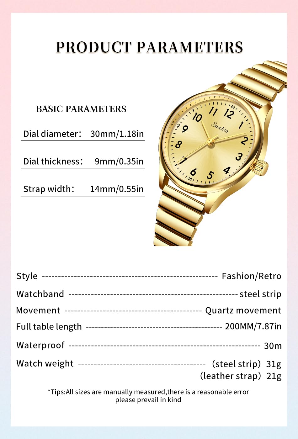 Gosasa Reloj de cuarzo fácil de leer para personas mayores, números grandes, calendario, resistencia al agua hasta 30 m, luminoso, reloj de pulsera de acero inoxidable para mujer y hombre