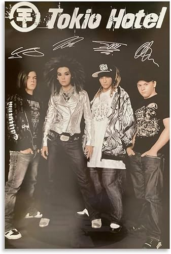 BIBIQ Póster de Tokio de música de hotel para dormitorio, decoración de pared estética, lienzo, regalo de arte de pared, 12 x 18 pulgadas (11.8 x