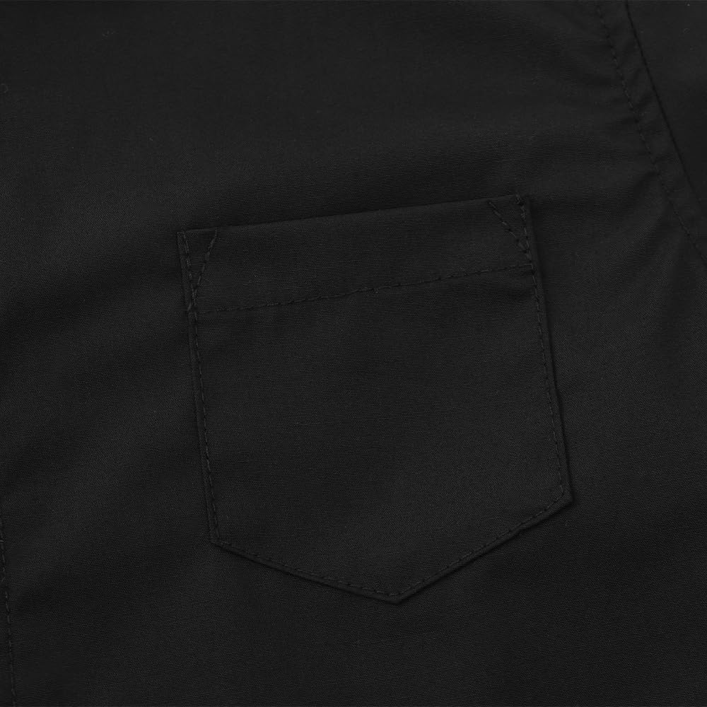 Spring&Gege Camisas elásticas de manga larga para chicos, fáciles de planchar, corte regular, sólido, camisa para traje regional, clásico, diario, boda, graduación, escuela