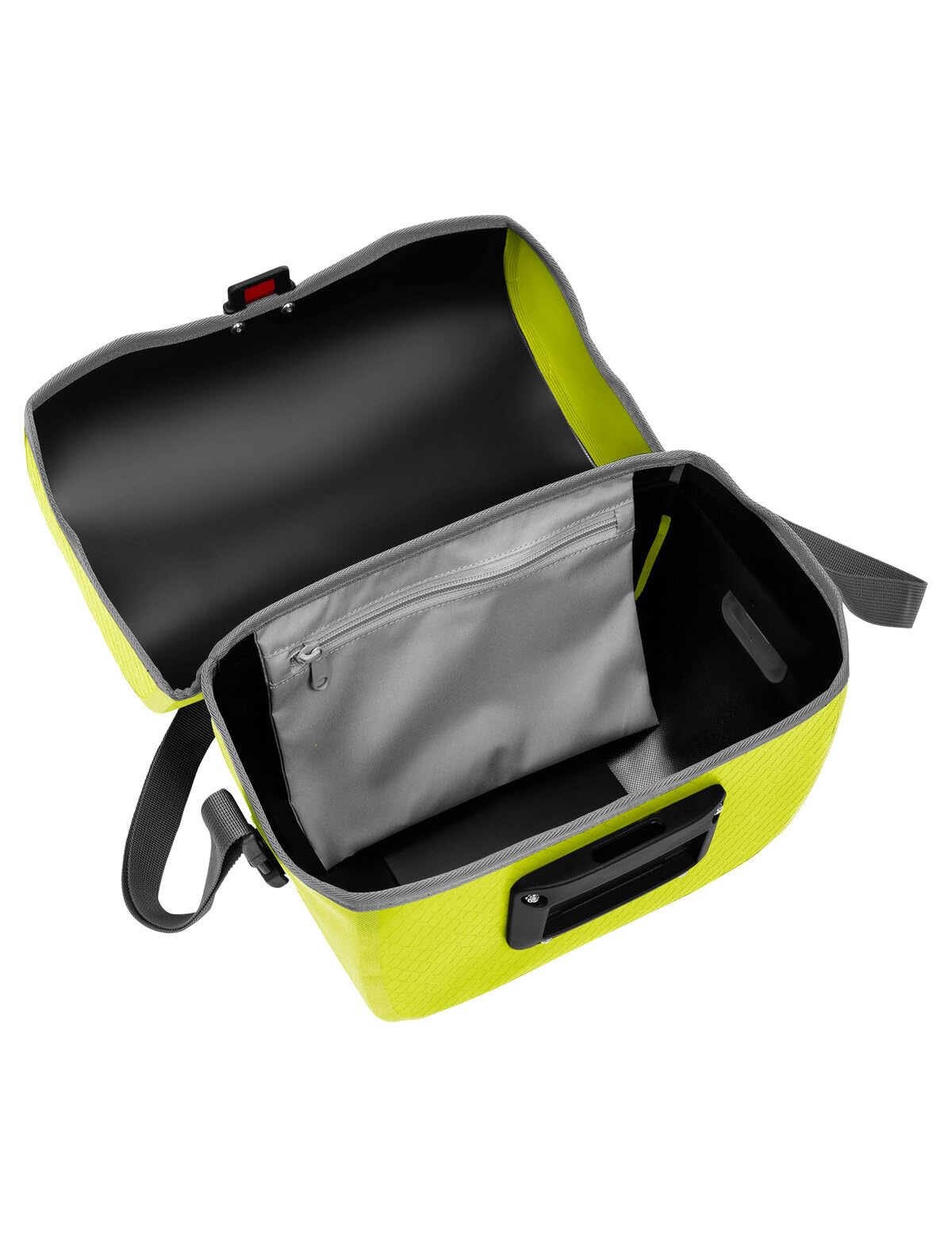 Bolsa para manillar Aqua Box de VAUDE. Hecha en lona libre de PVC con 6 litros de volumen. Puede ser usada como bolsa para manillar o bolsa de viaje, con correa de hombro desmontable. Verde cotorra