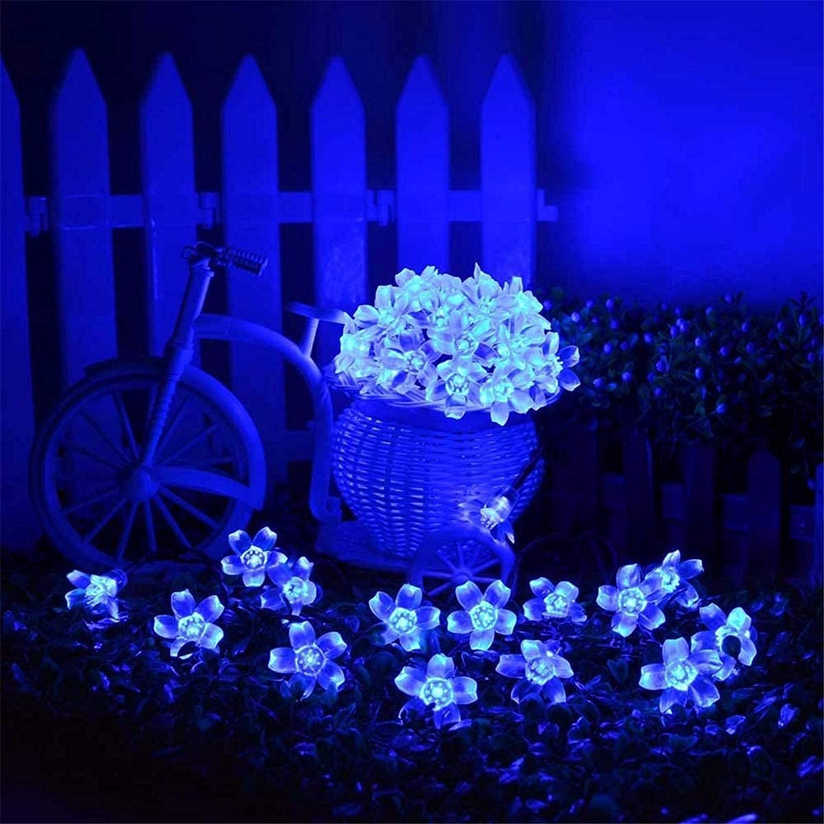 GLOWSERIE 16 LED Flower Fairy String Lights for Home Decor, 4 Meter (Blue) 1